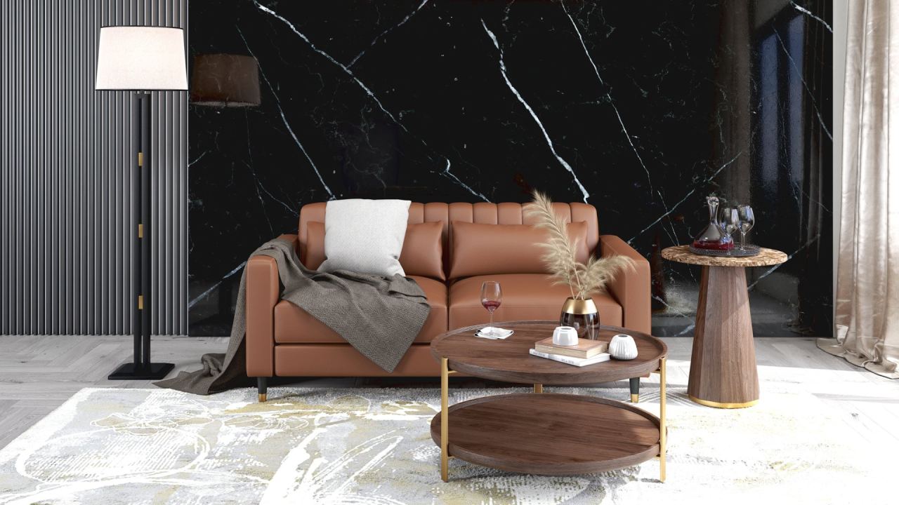 Giovanna 2 Seaters Sofa - Leather