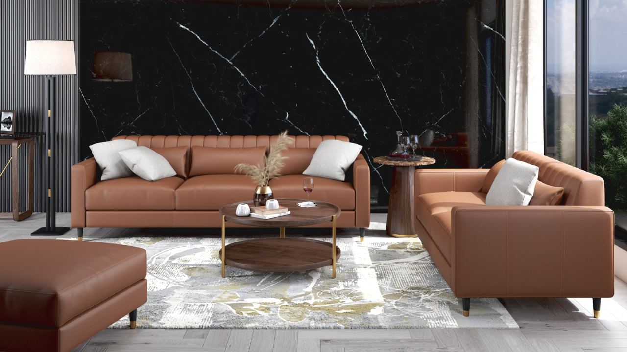 Giovanna 2 Seaters Sofa - Leather