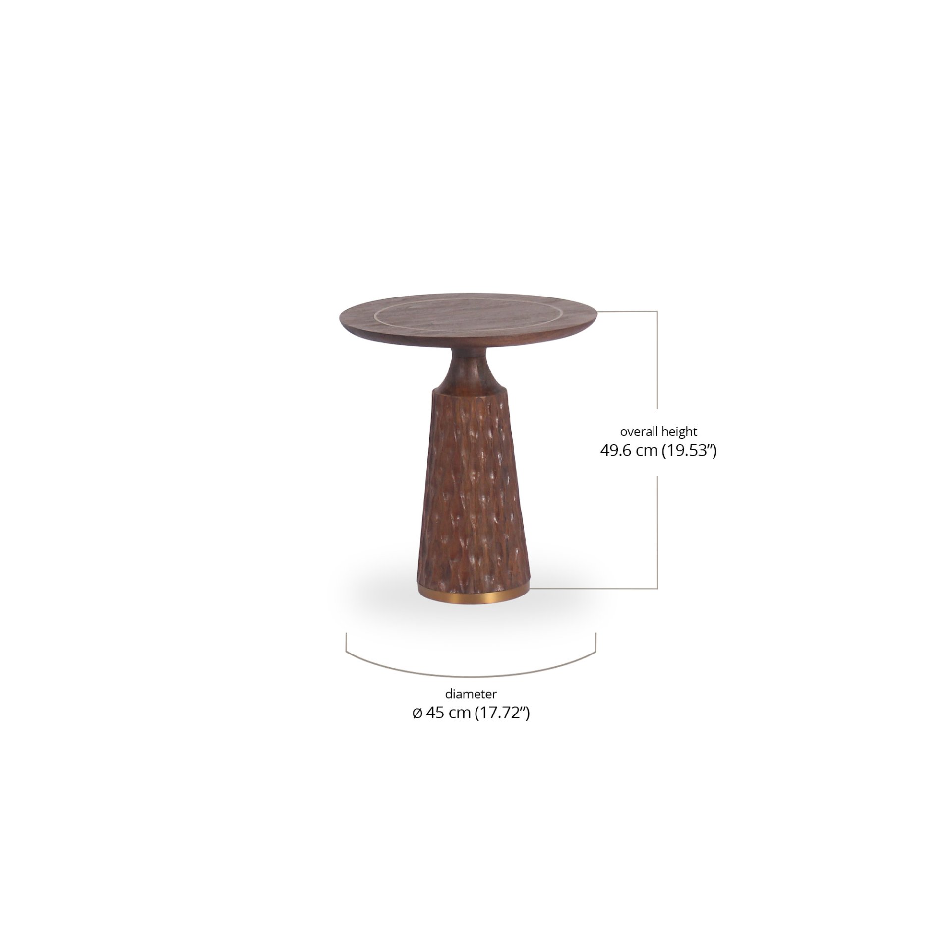 Gelombang Accent Table (Small) dimensions