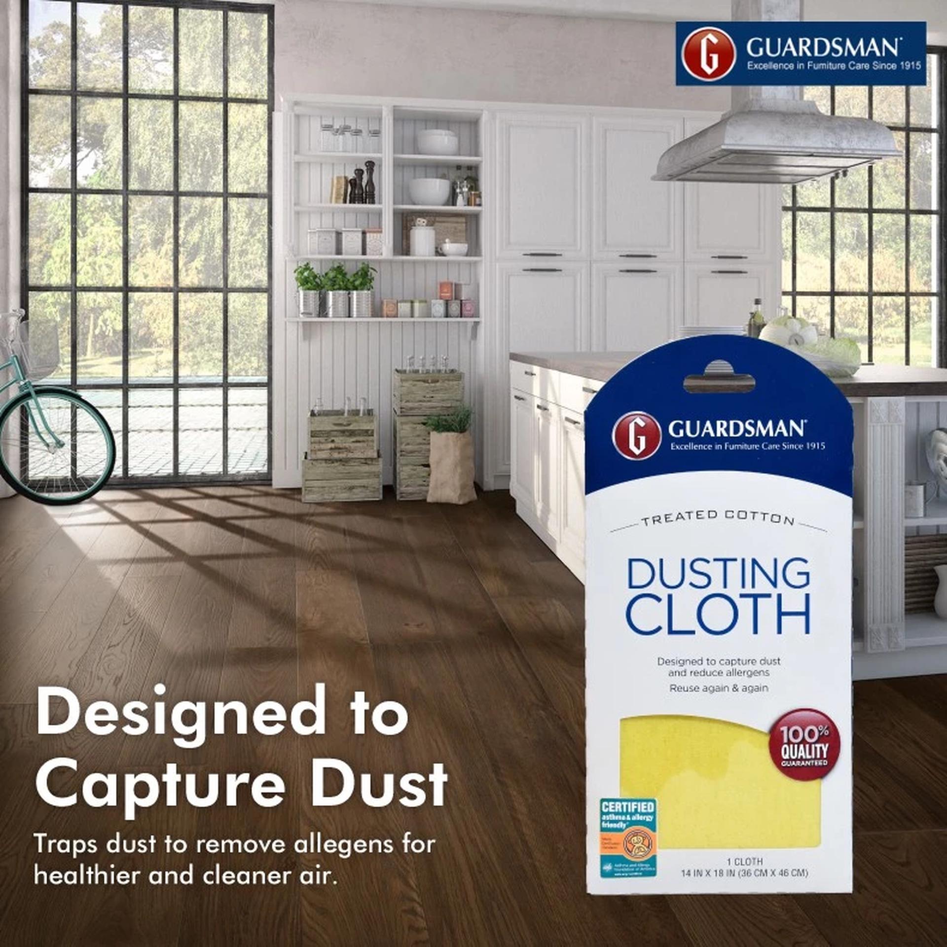 Guardsman wood furniture dusting cloth, in a room