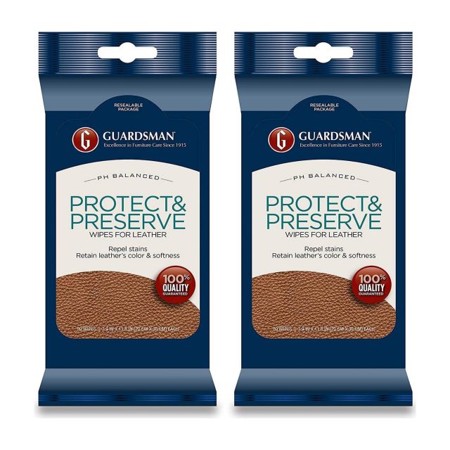 Guardsman protect & preserve wipes for leather