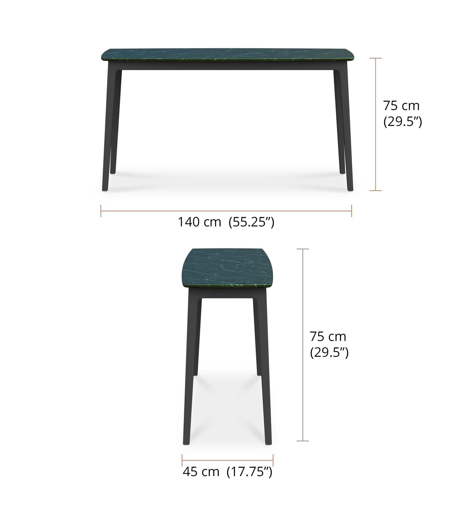 Hugo Console Table dimensions