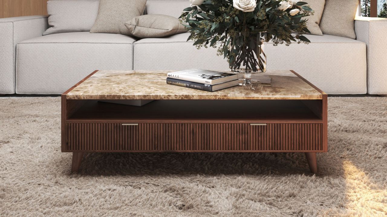 Isla Coffee Table in a furnished room