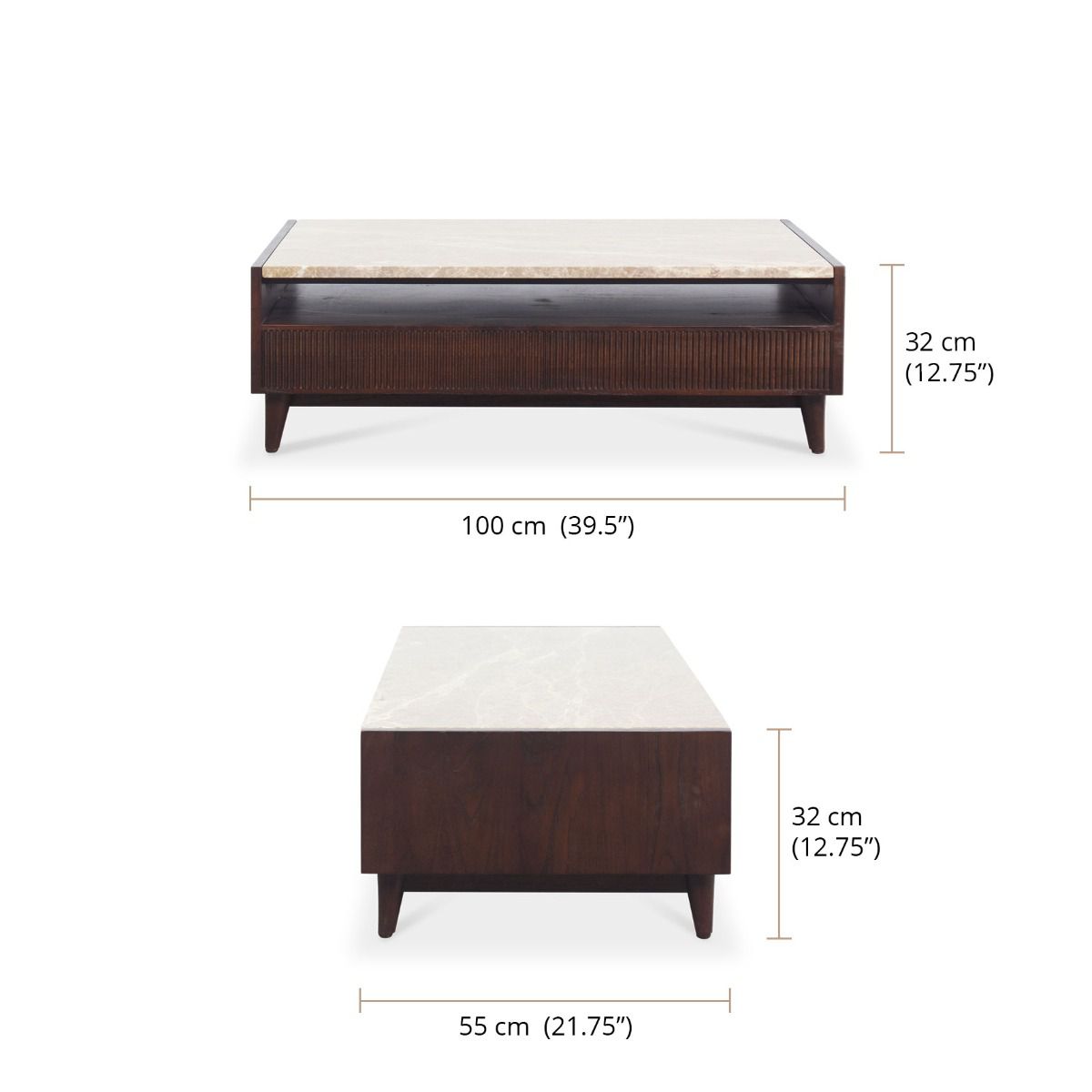 Isla Coffee Table dimensions