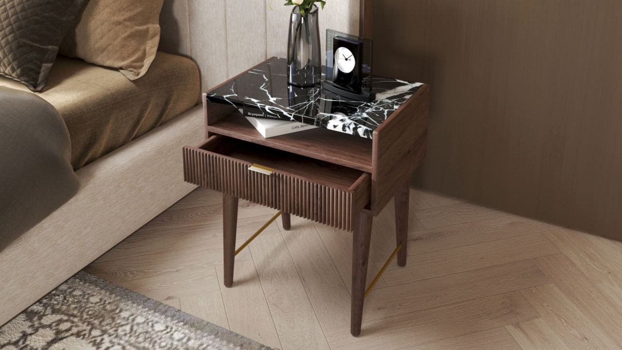 Isla Nightstand 1 Drawer, in a room