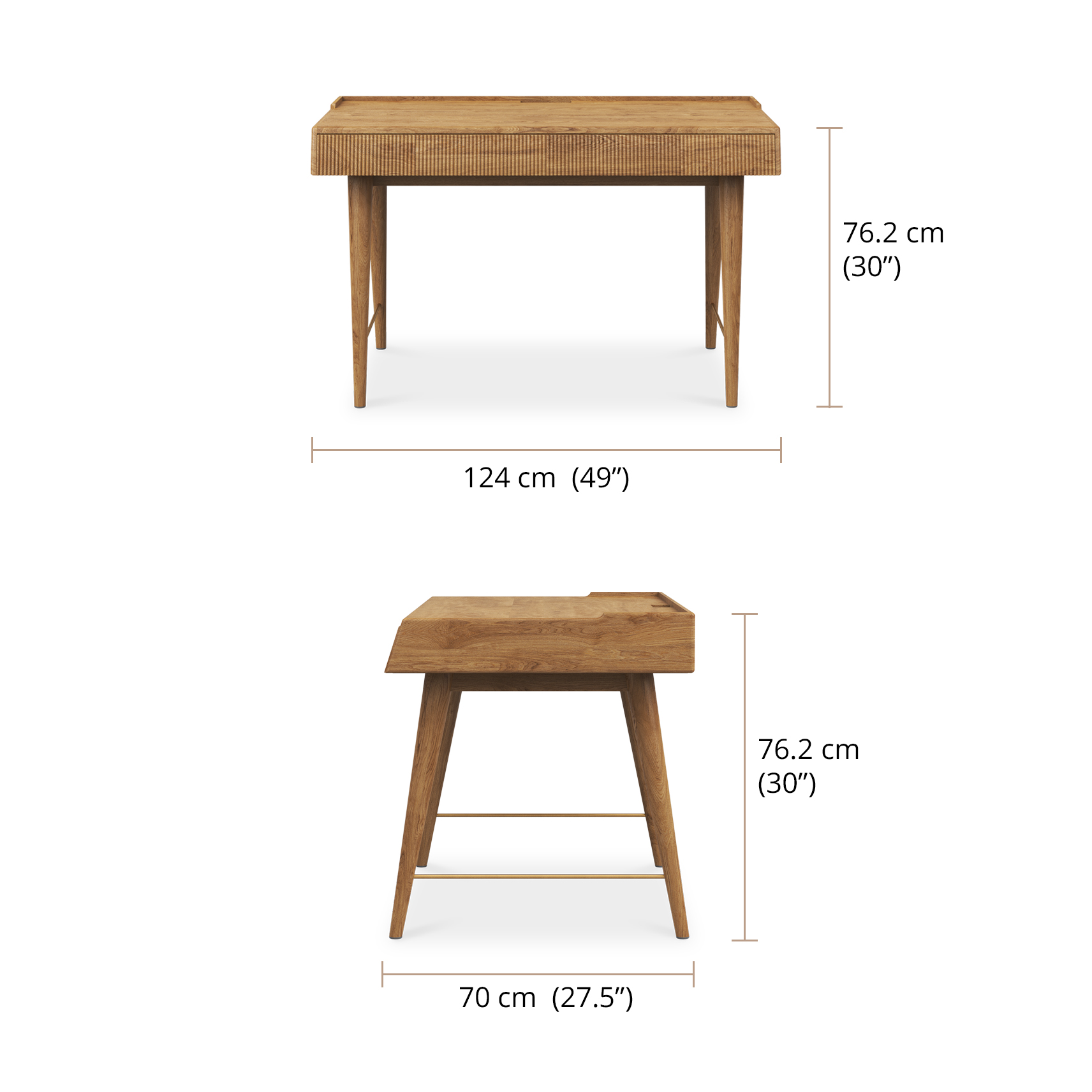 Isla Desk dimensions
