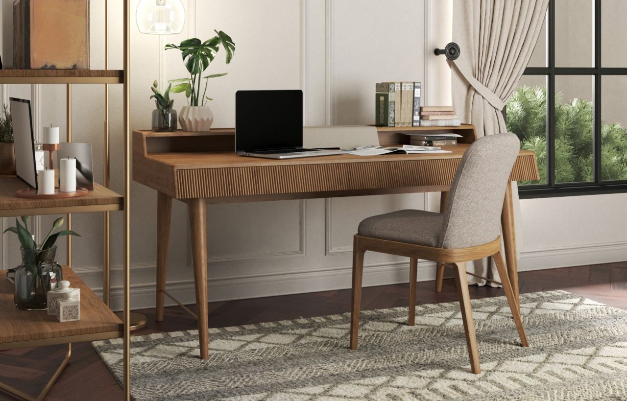 Isla Desk With Top Storage