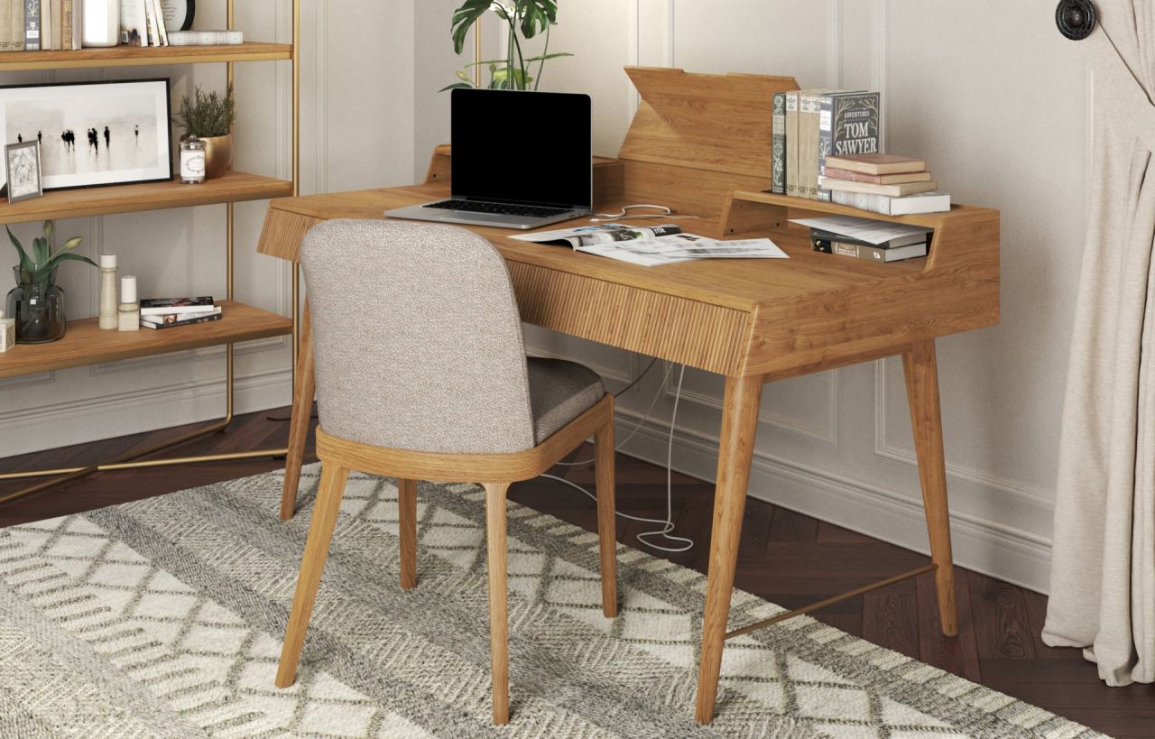 Isla Desk With Top Storage
