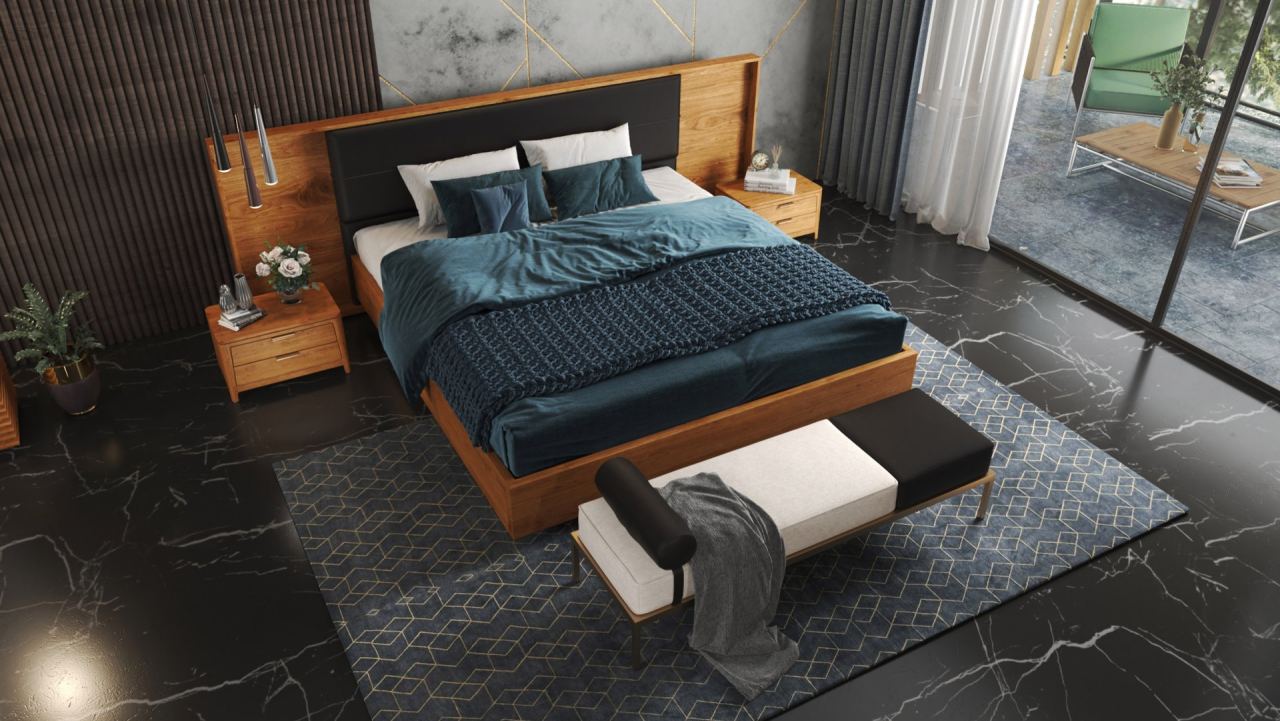 Ivo Wood - Bed Frame - Queen