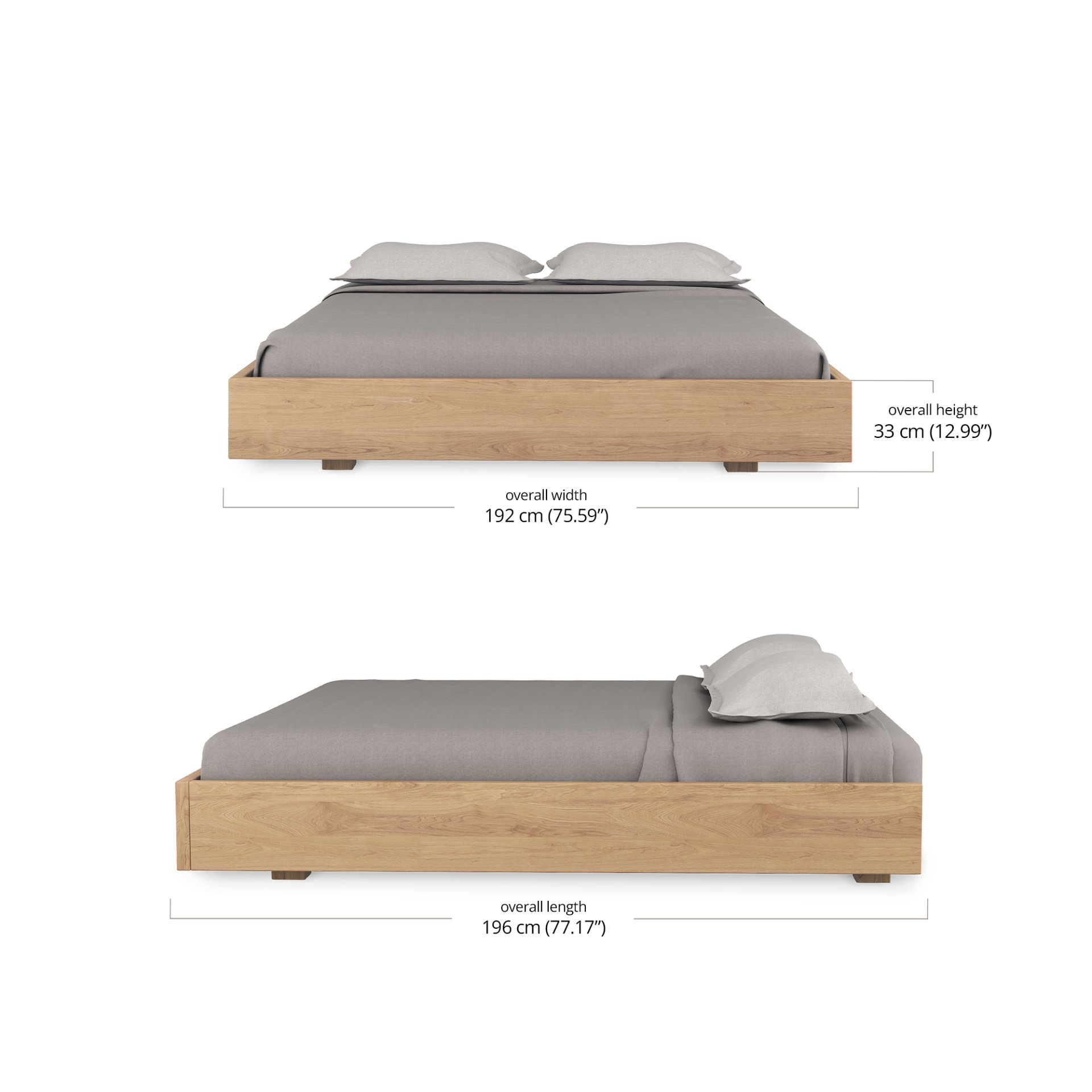 Ivo Wood - Bed Frame - King dimensions