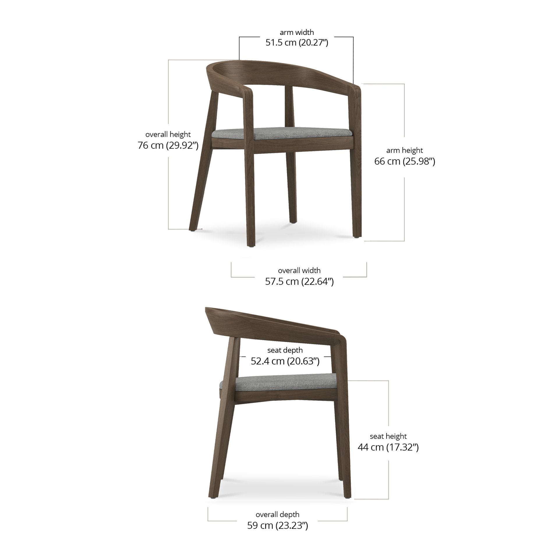 Jaby Dining Chair dimensions