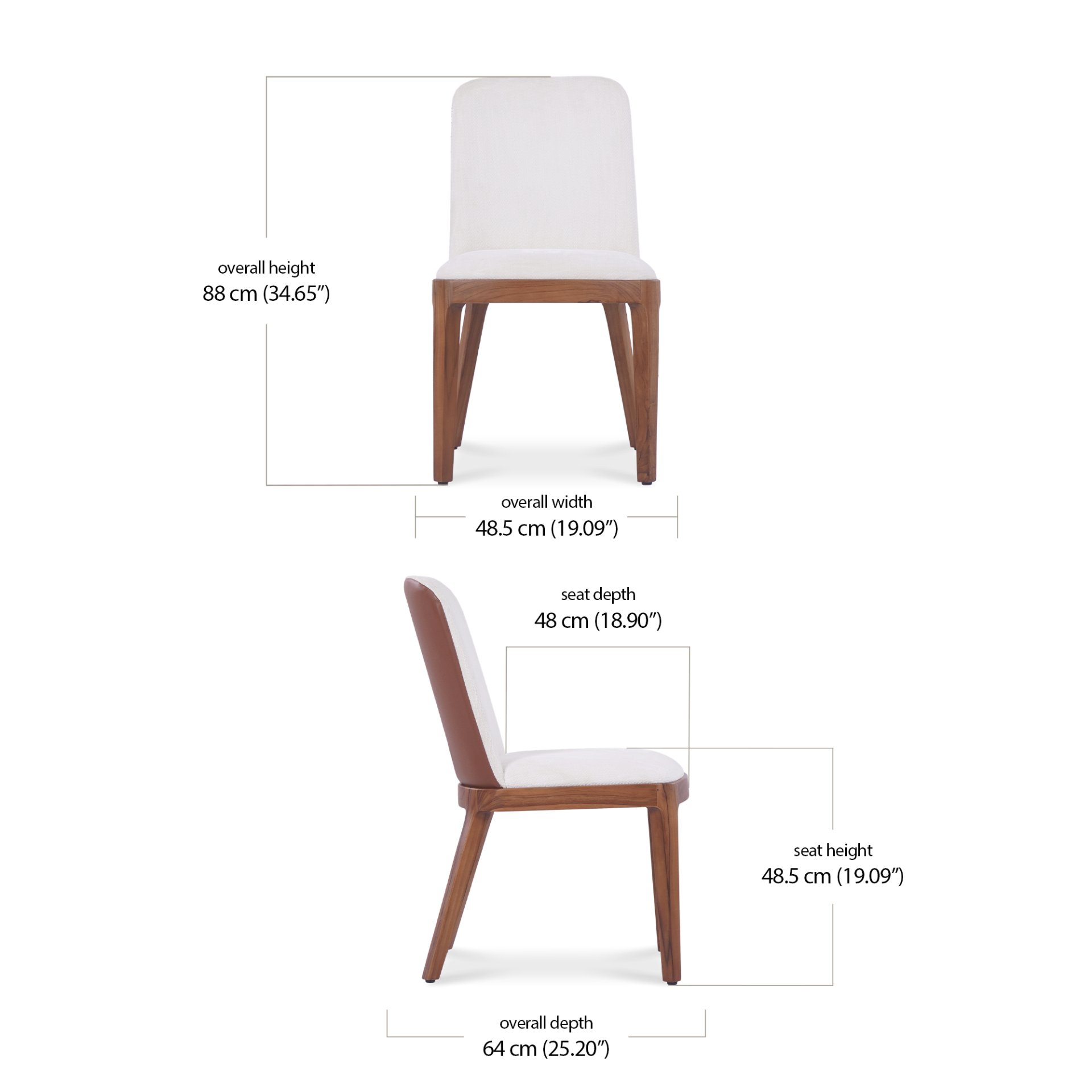 Jela Dining Chair dimensions