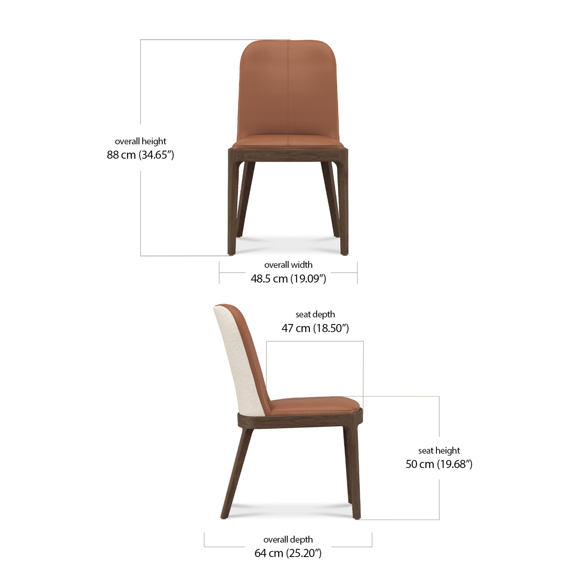 Jela Dining Chair dimensions
