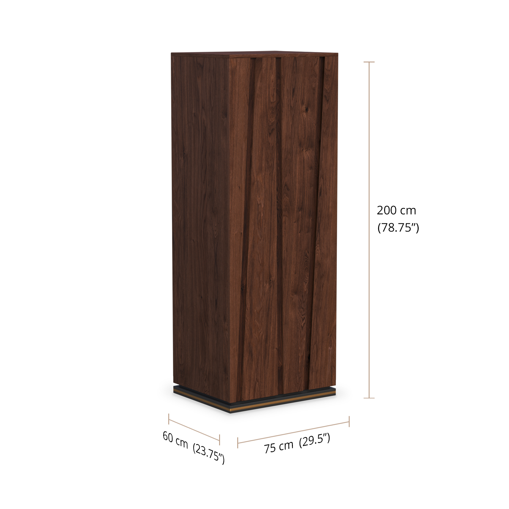 Joan Single Door Wardrobe dimensions