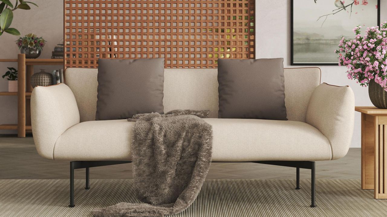 Kim 2 Seater Sofa in a furnished room