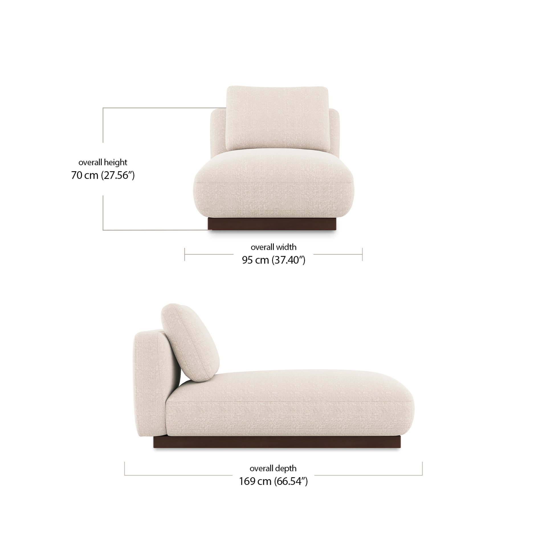Koala Chaise Lounge dimensions