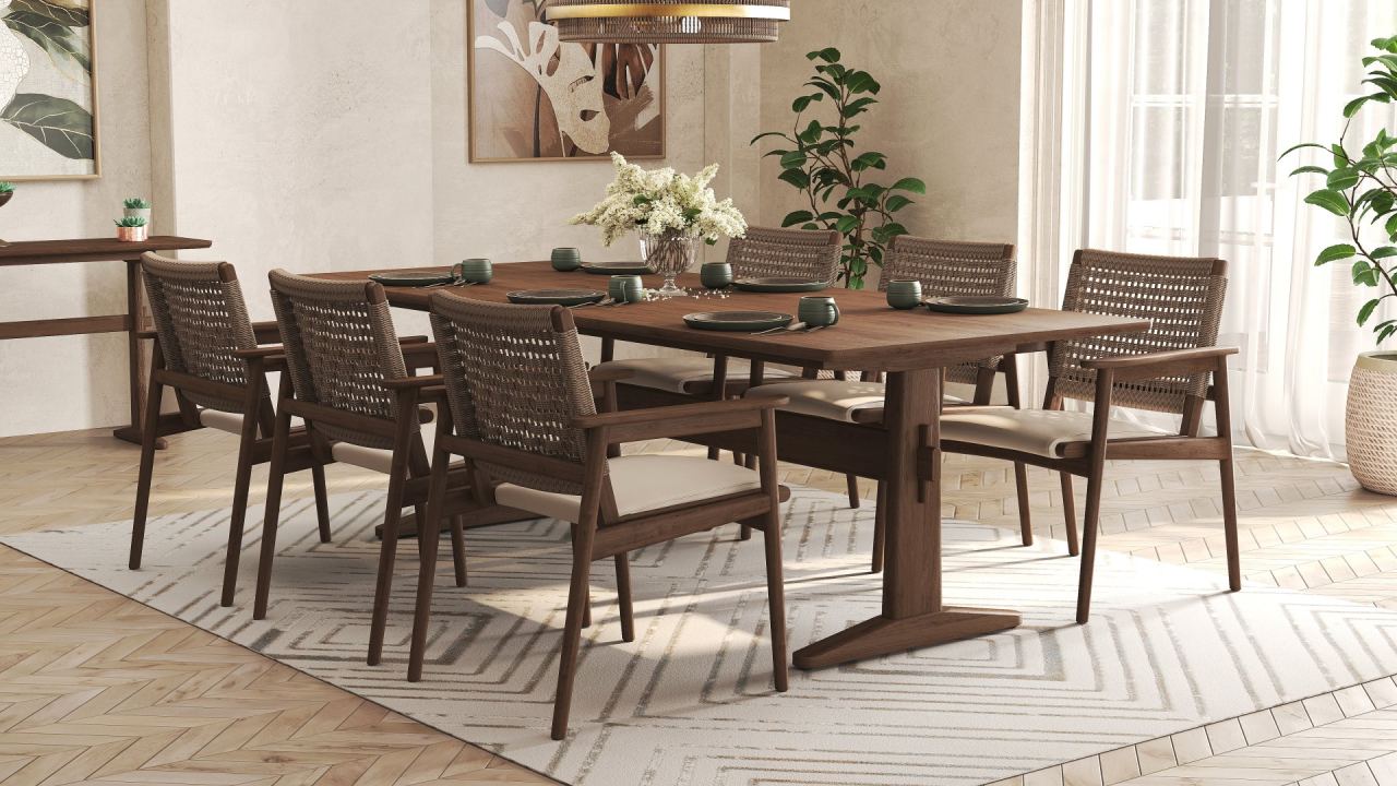 Kairo Upholstery Dining Chair - Leather, in a room