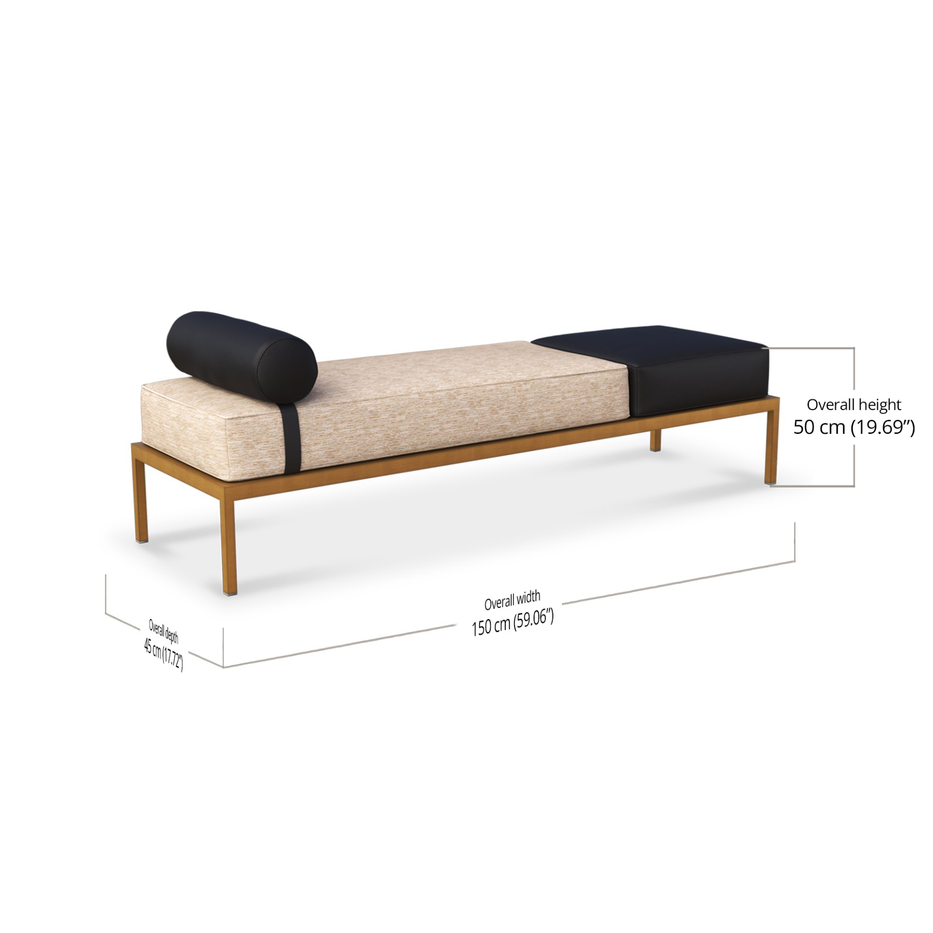 Laruso Bed Bench dimensions