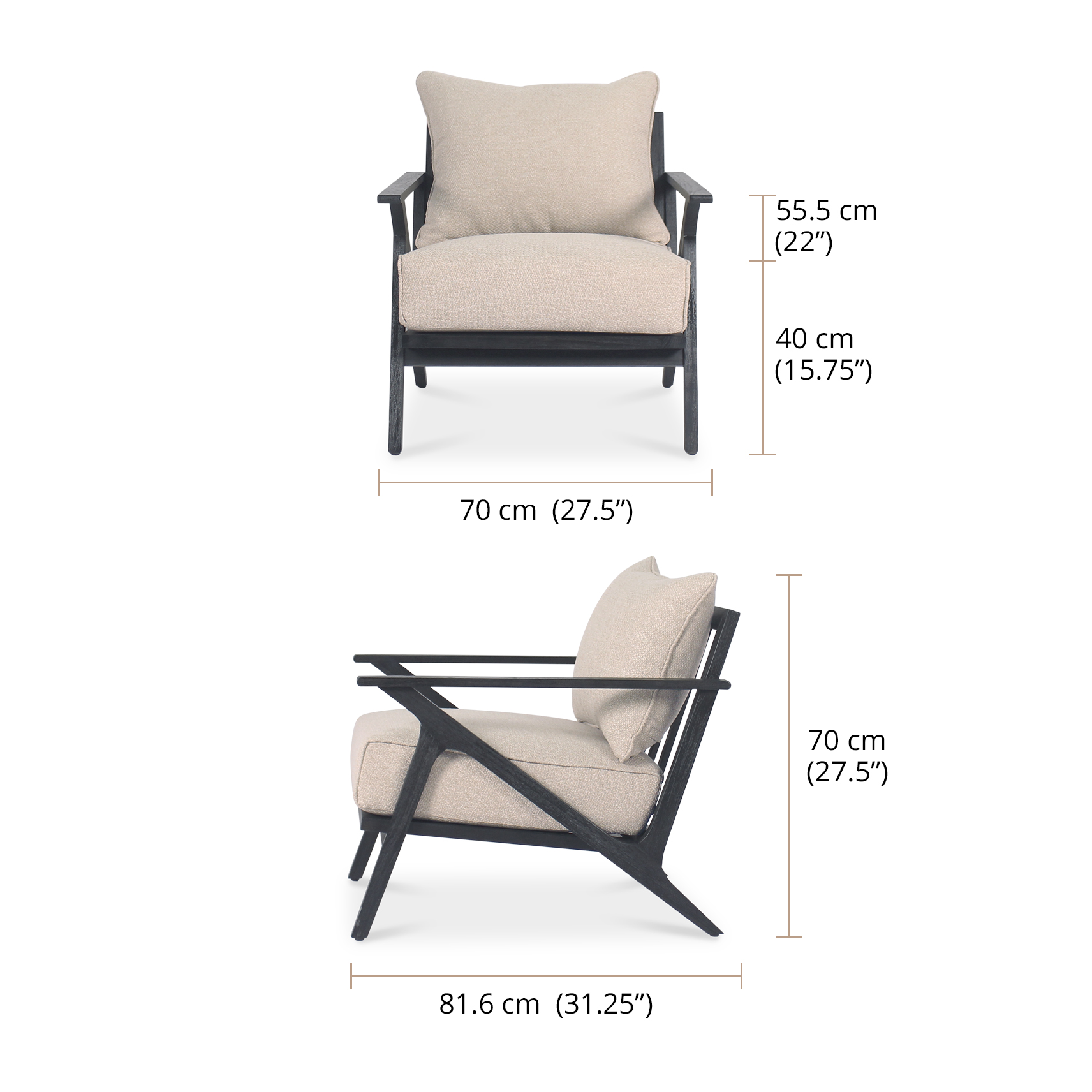 Loane Lounge Chair dimensions