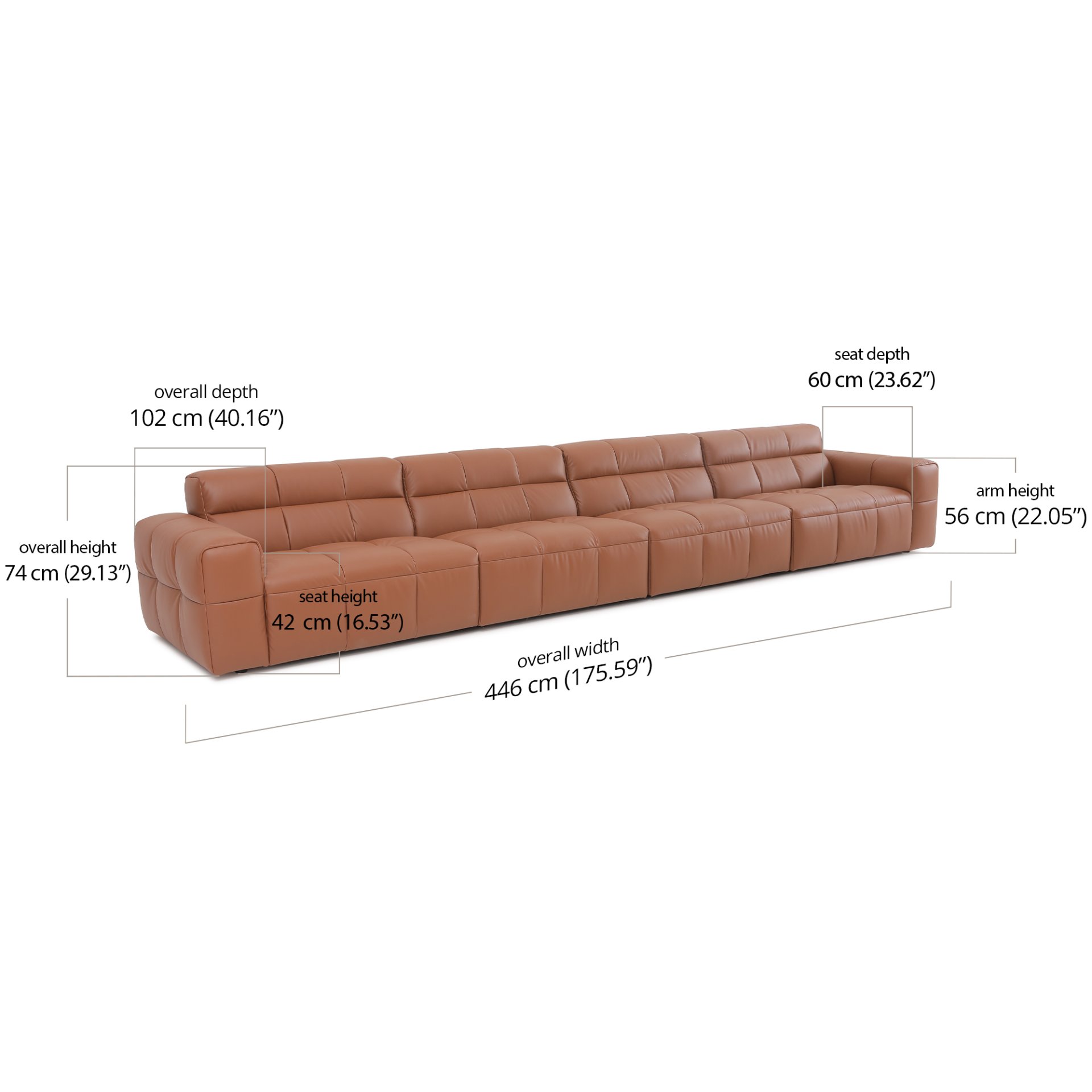 Loft 4 Seater dimensions
