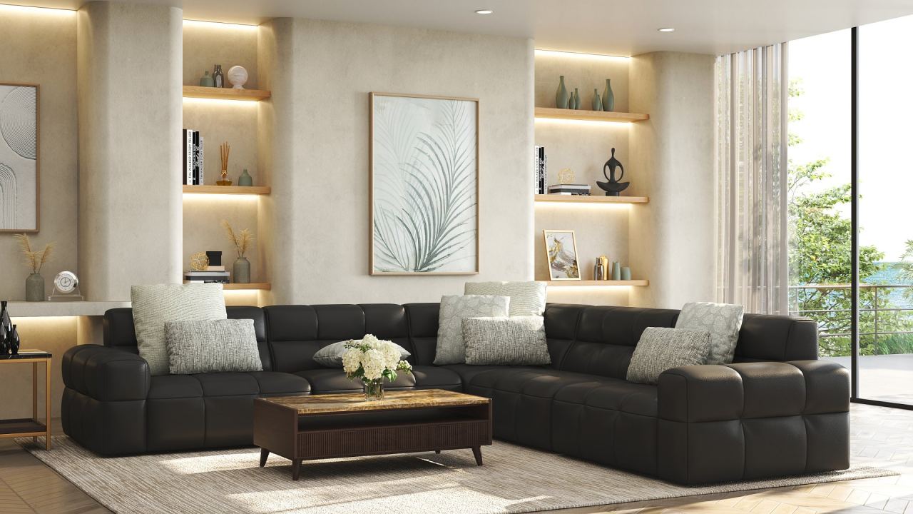 Loft L-Shaped Sectional, in a room