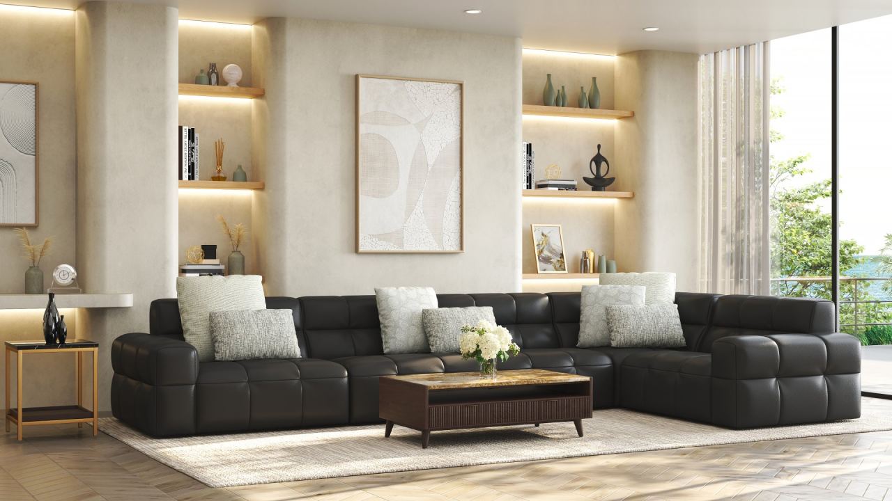 Loft L-Shaped Sectional 370, in a room