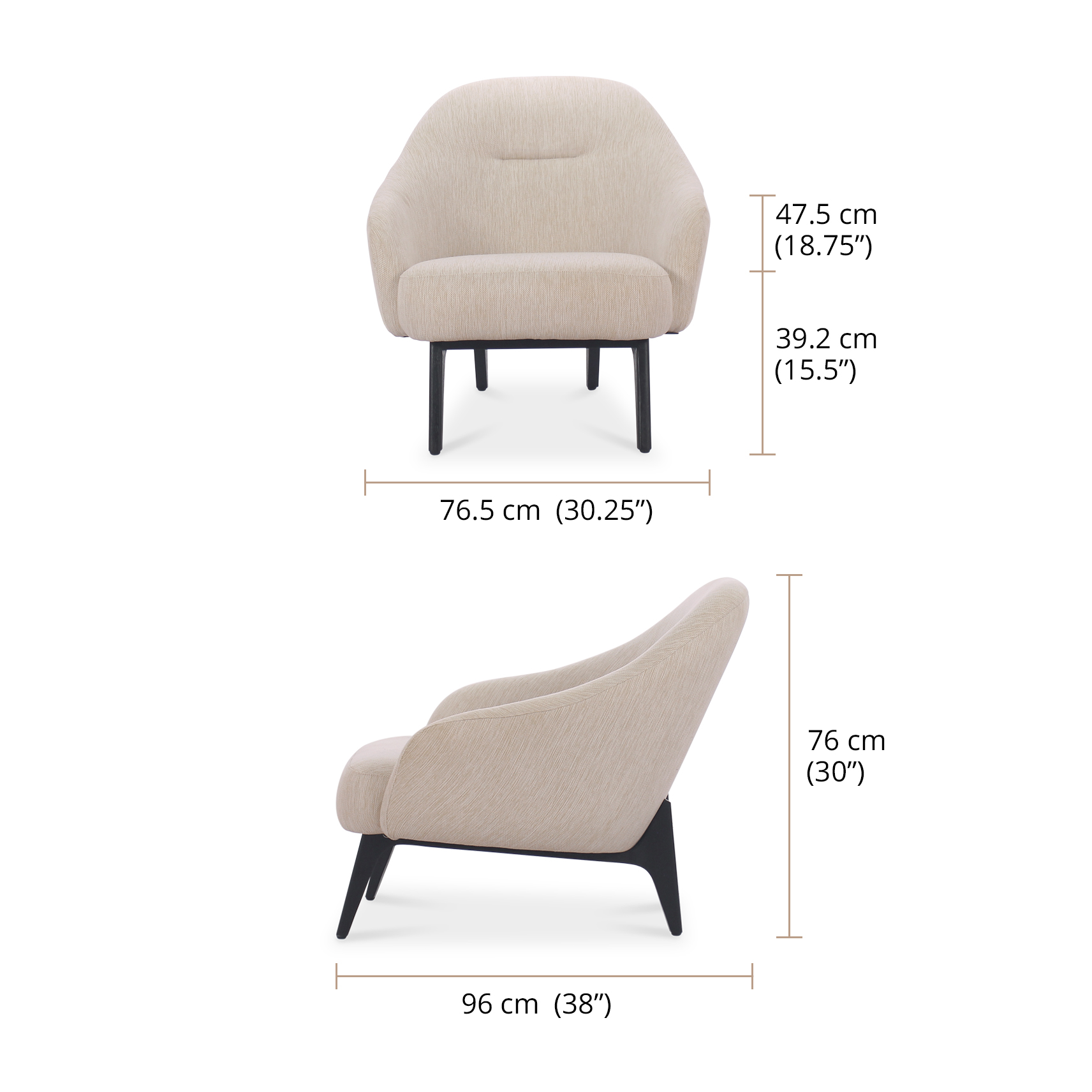 Lope Lounge Chair dimensions