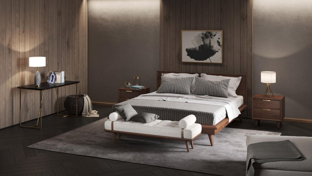 Luca Bed Super King in a furnished room