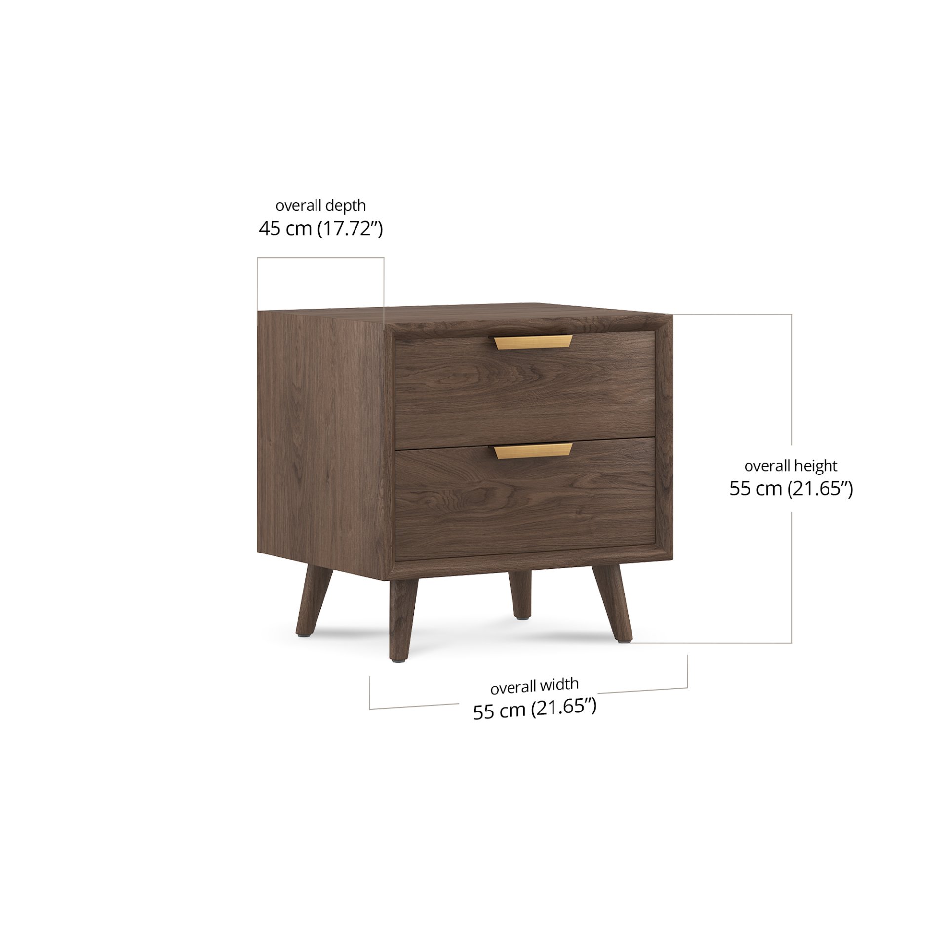 Luca Nightstand dimensions