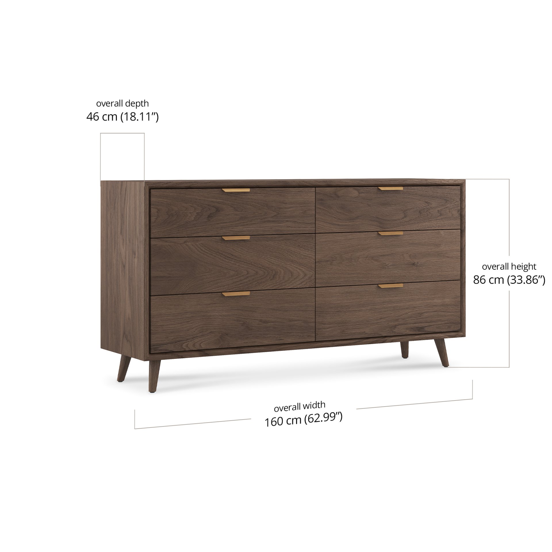 Luca Wide Dresser dimensions