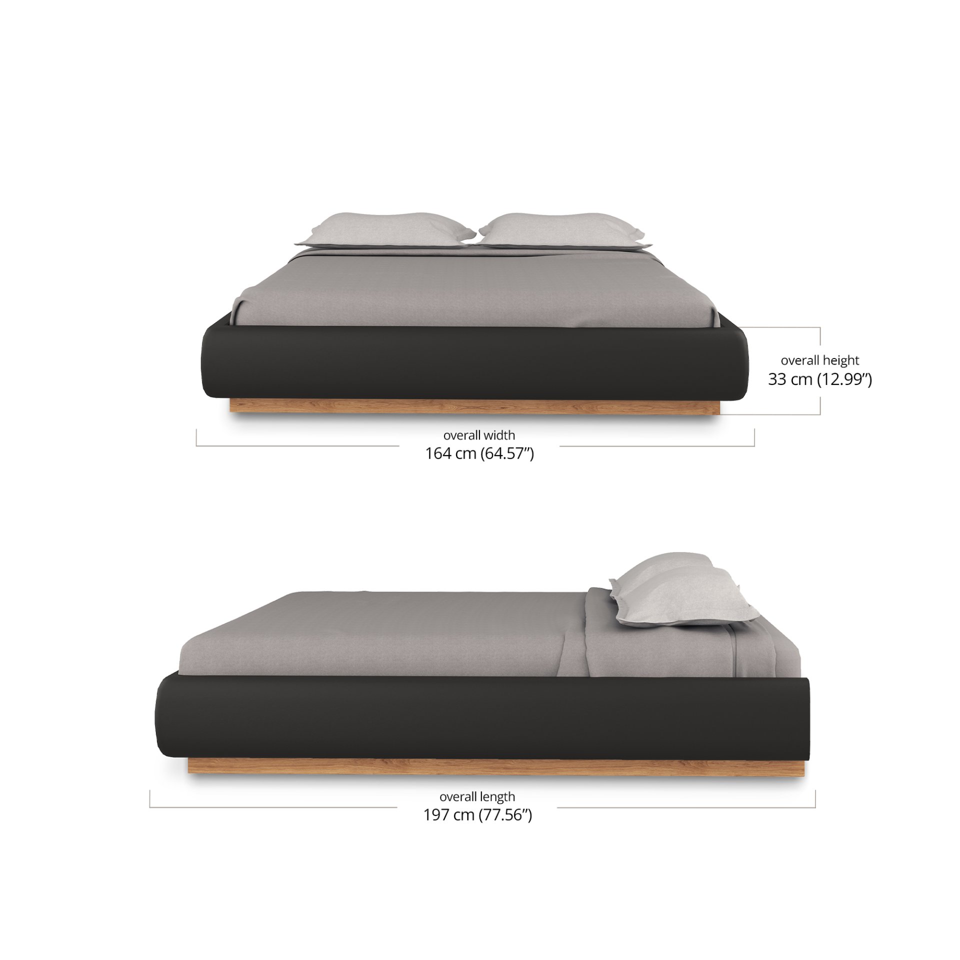 Maxim Leather - Bed Frame dimensions