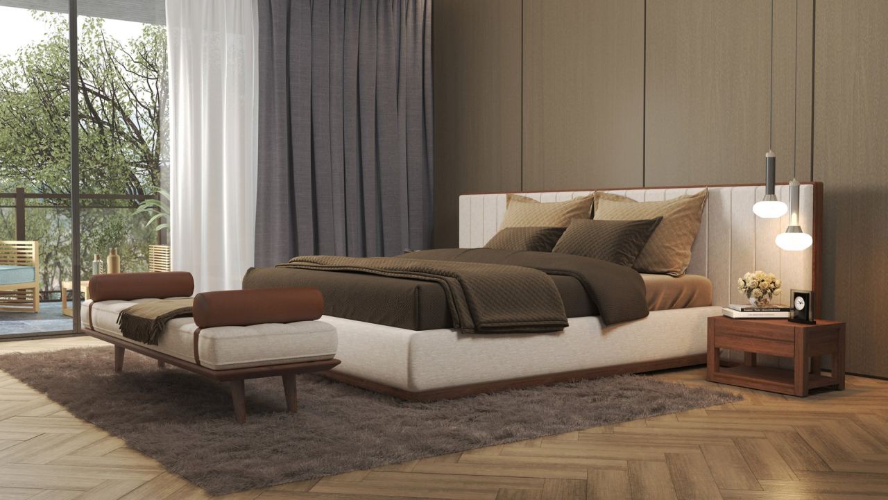Maxim Upholstery - Bed Frame - King