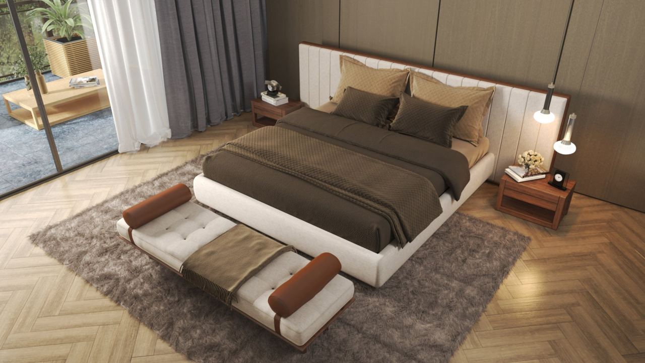 Maxim Upholstery - Bed Frame - King
