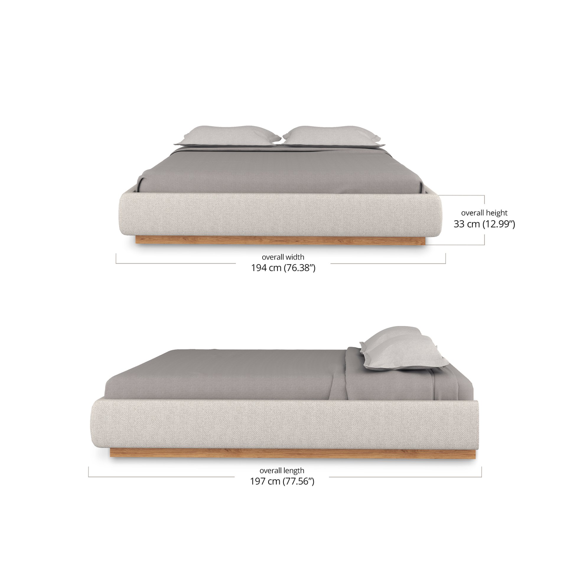 Maxim Upholstery - Bed Frame dimensions