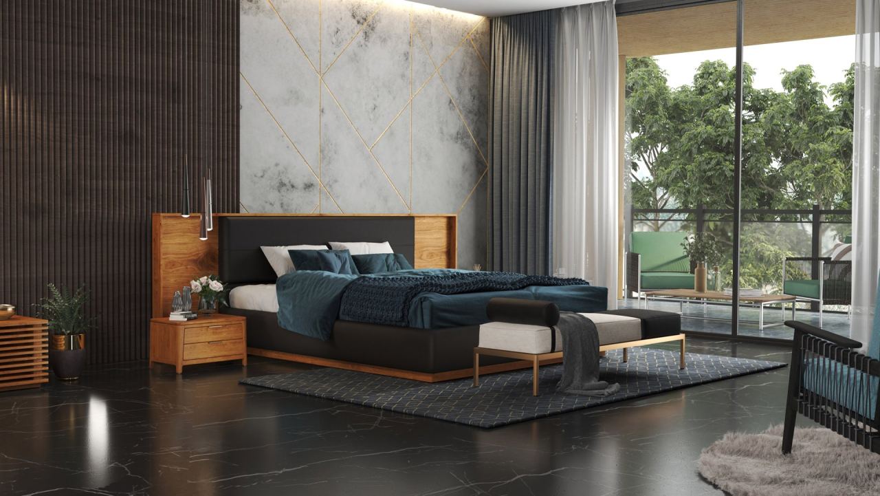 Maxim Upholstery - Bed Frame - Queen