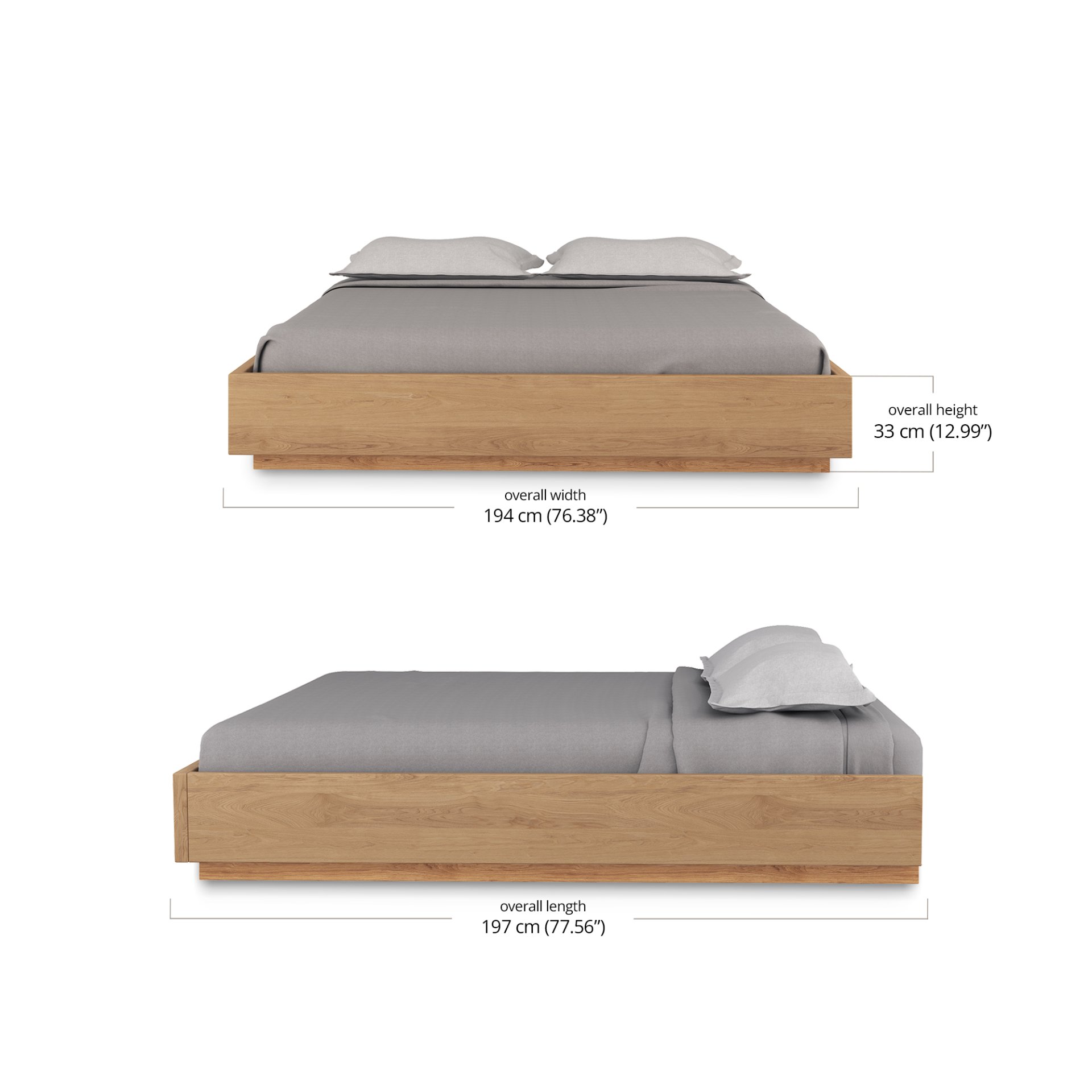 Maxim Wood - Bed Frame - King dimensions