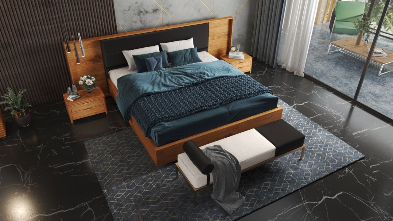 Maxim Wood - Bed Frame - Queen