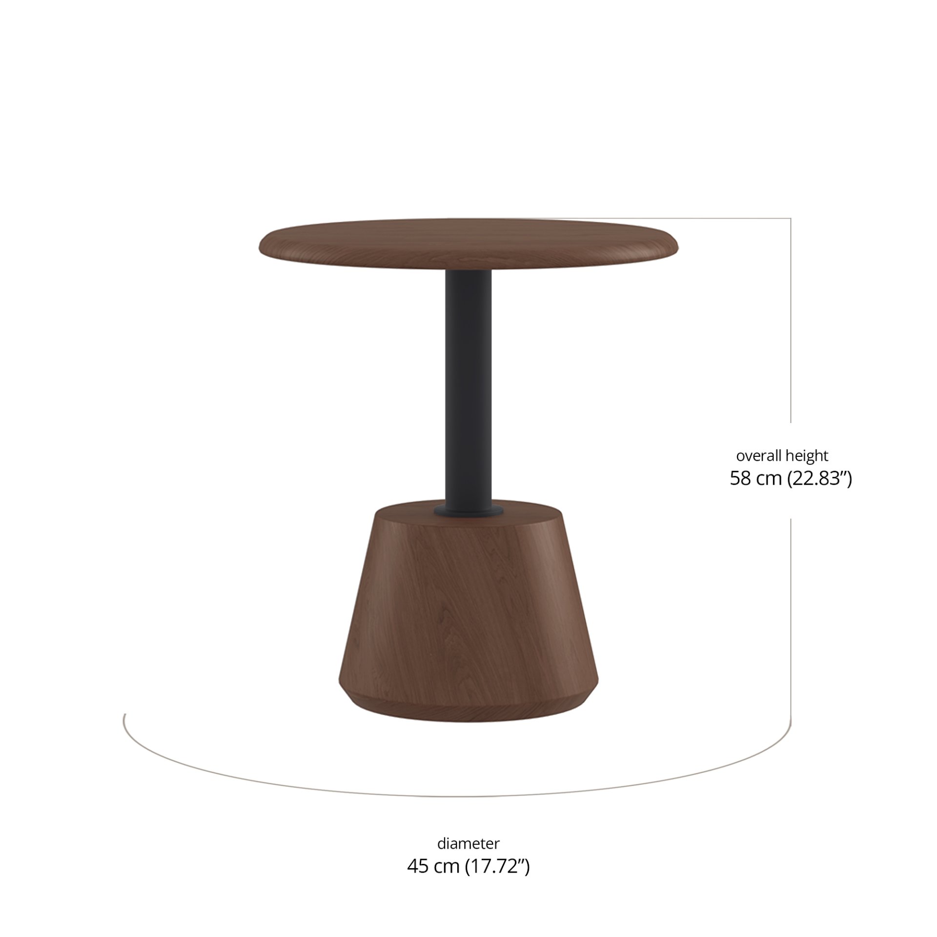 Magna Tall Accent Table dimensions