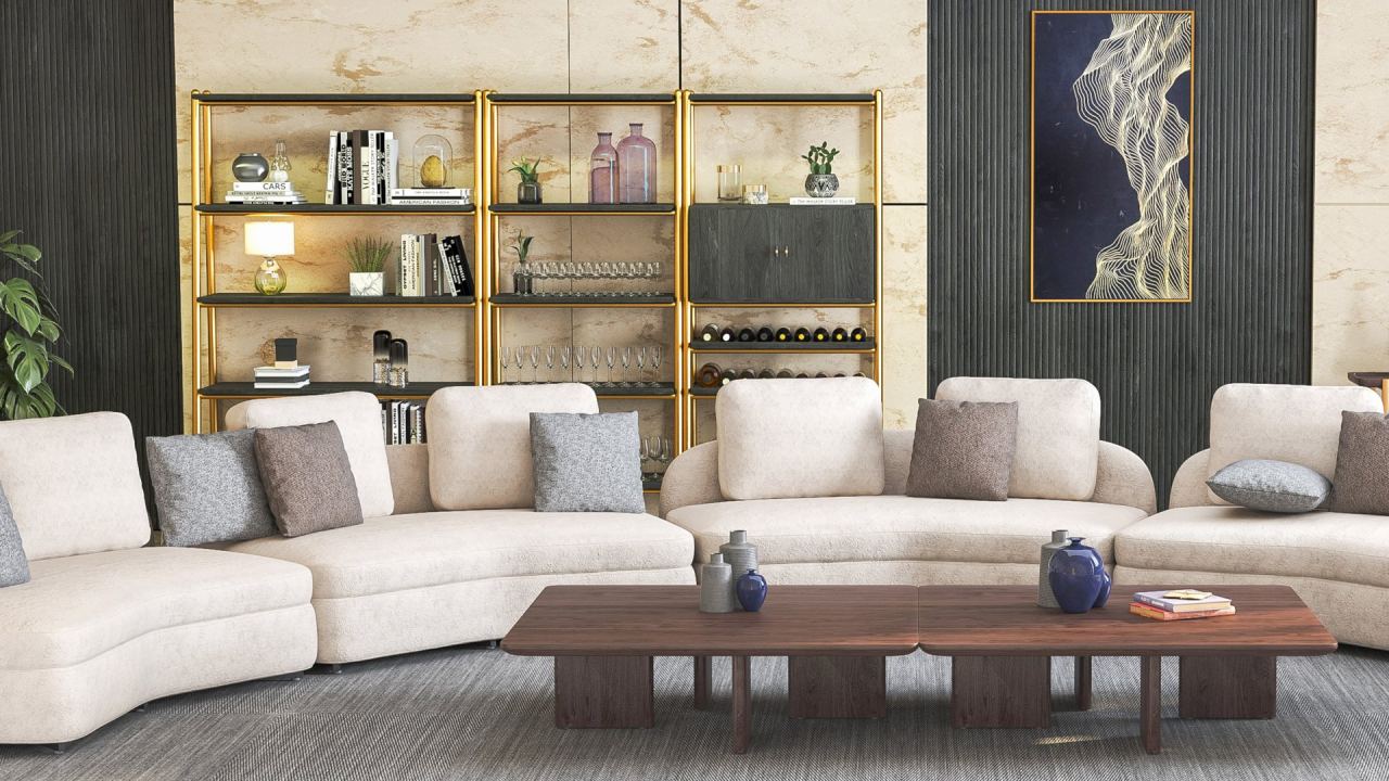 Moka Bookcase Bar Cabinet