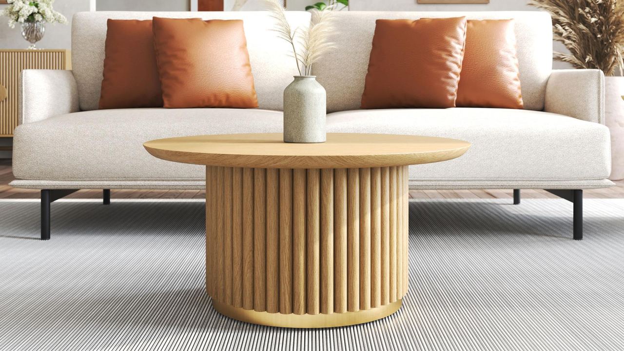 Morison Central Table - Sintered Stone, in a room