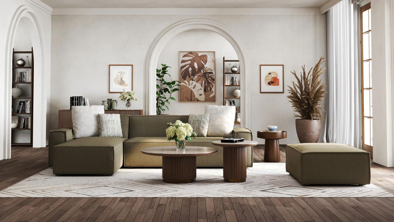 Morison Central Table - Sintered Stone, in a room