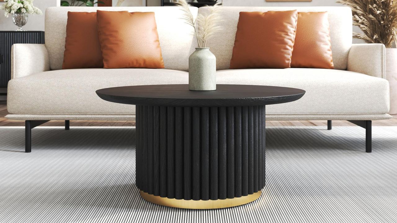 Morison Central Table - Sintered Stone, in a room