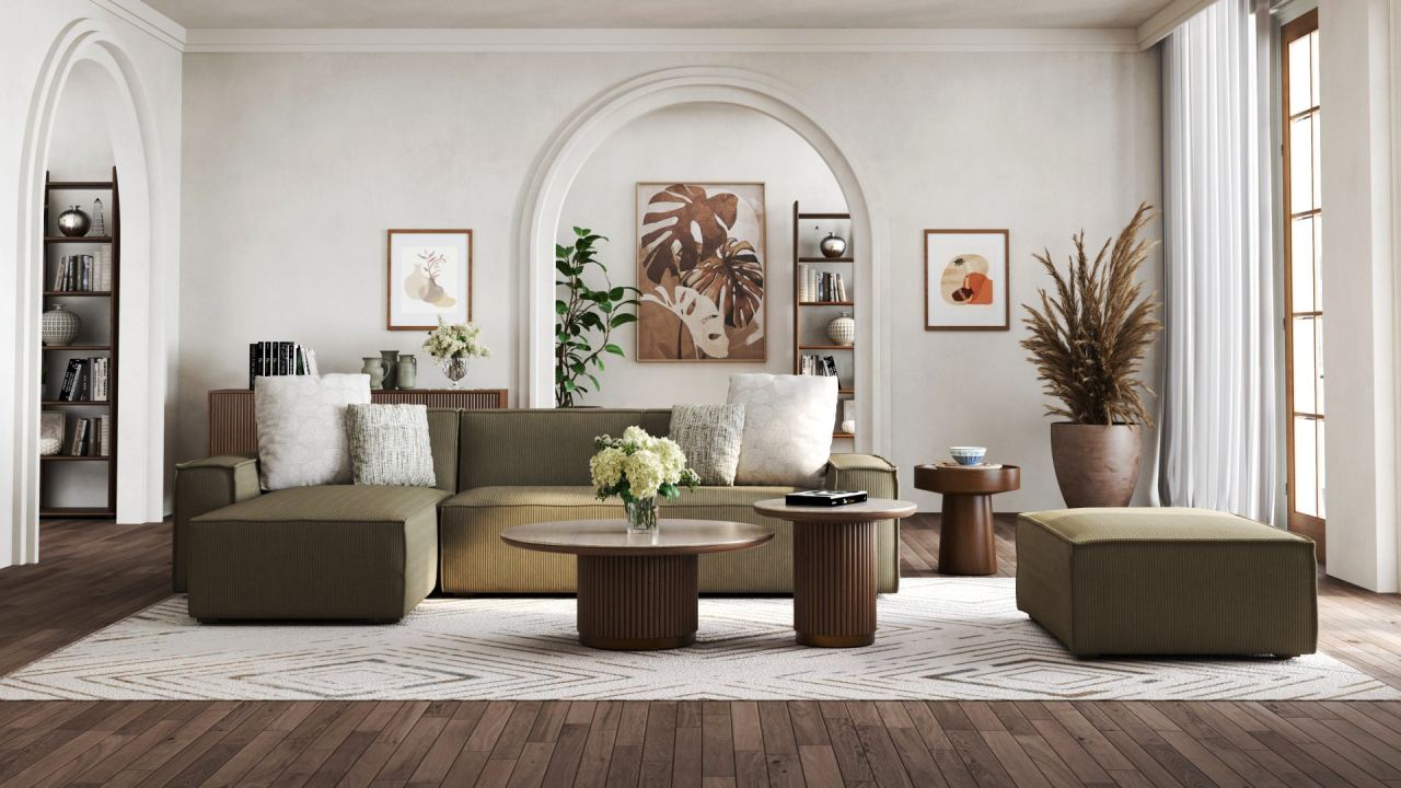 Morison Central Table - Sintered Stone, in a room