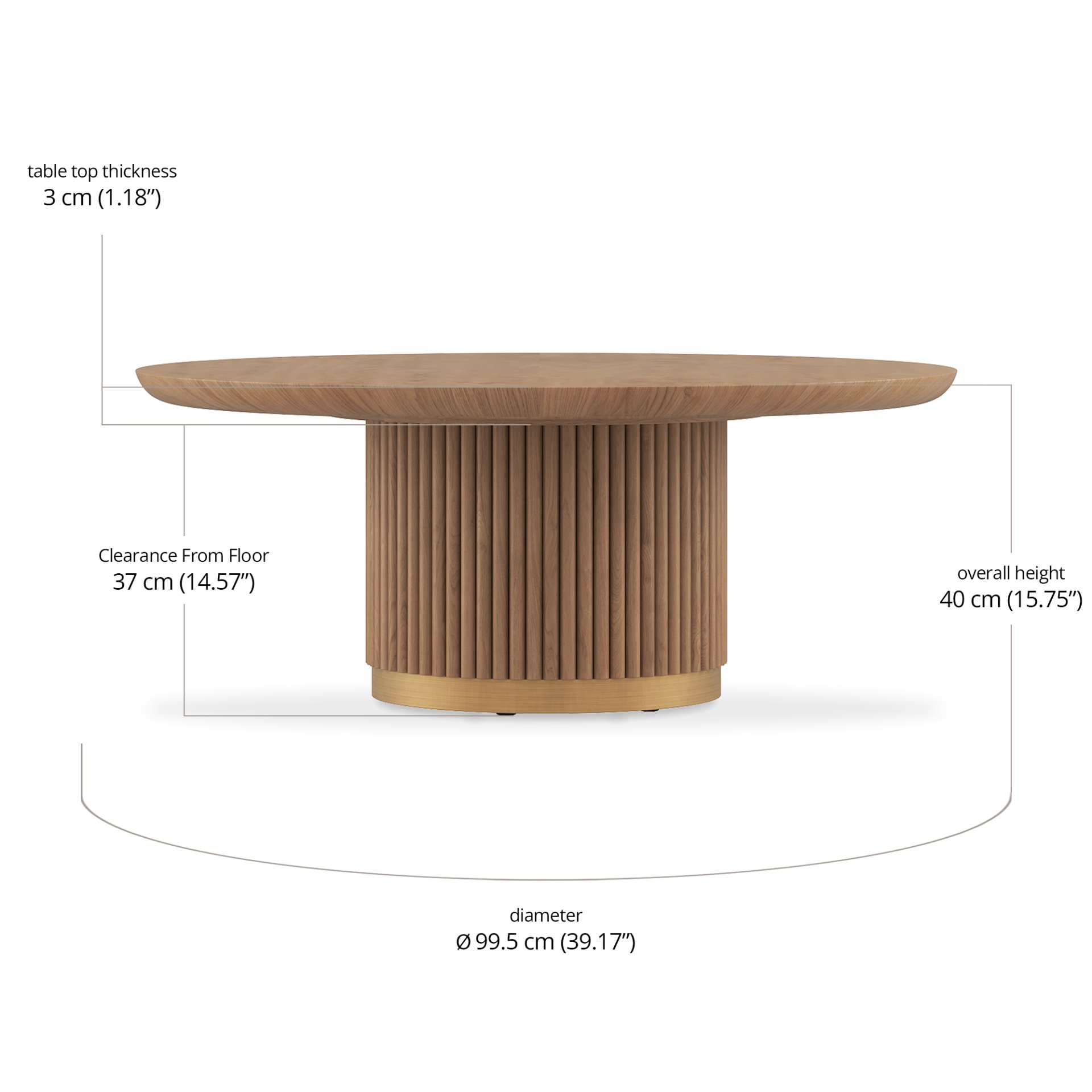 Morison Central Table dimensions