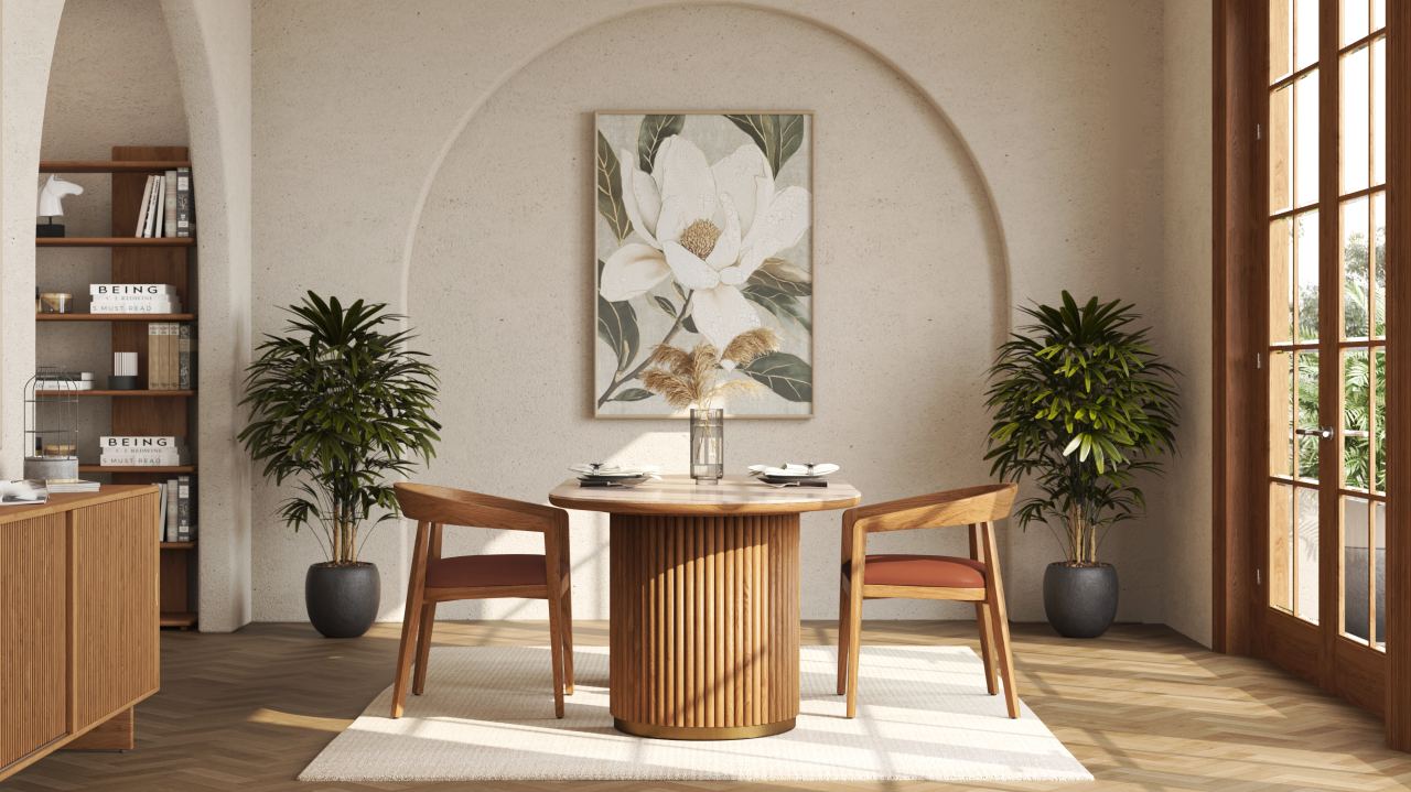 Morison Recta Dining Table - Sintered Stone - 180 Cm in a furnished room