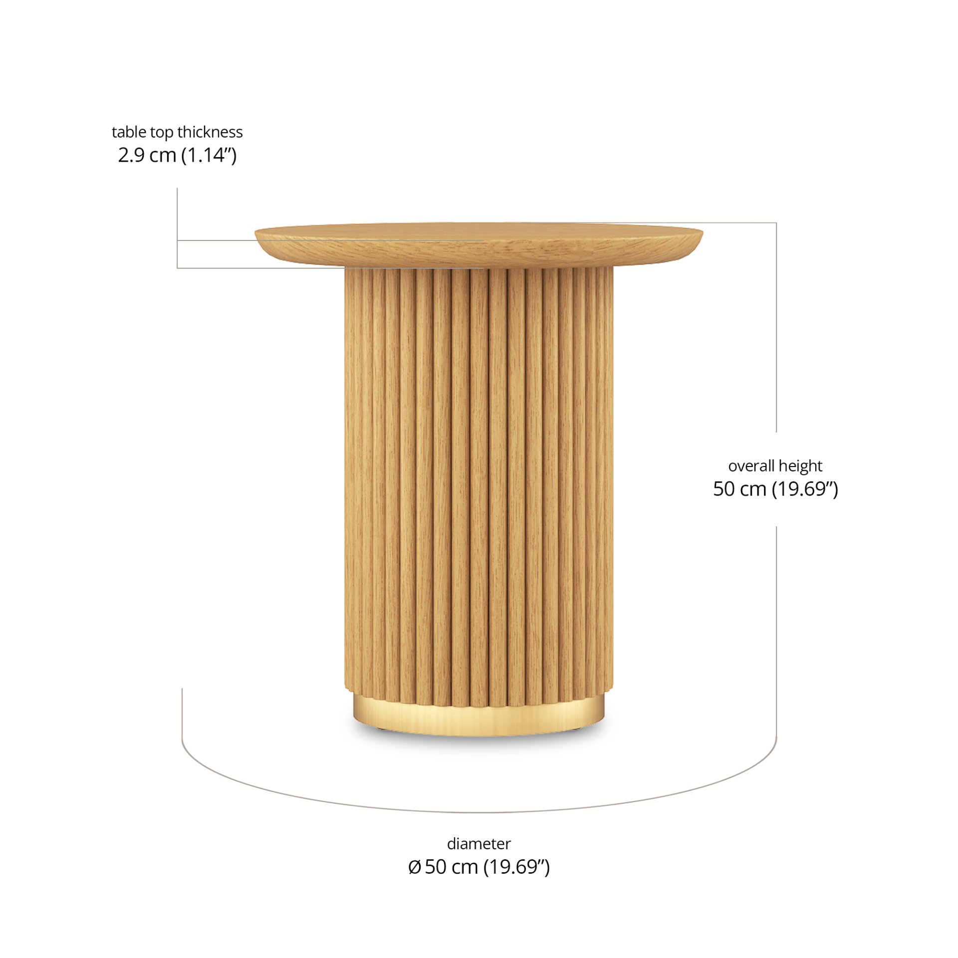 Morison Side Table dimensions