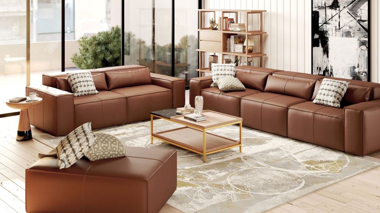 Martha 3 Seater Sofa -Leather