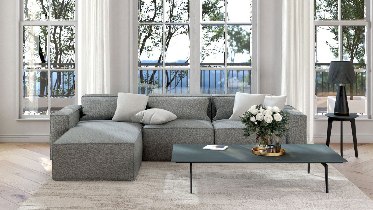 Martha 3 Seater With Chaise, in a room