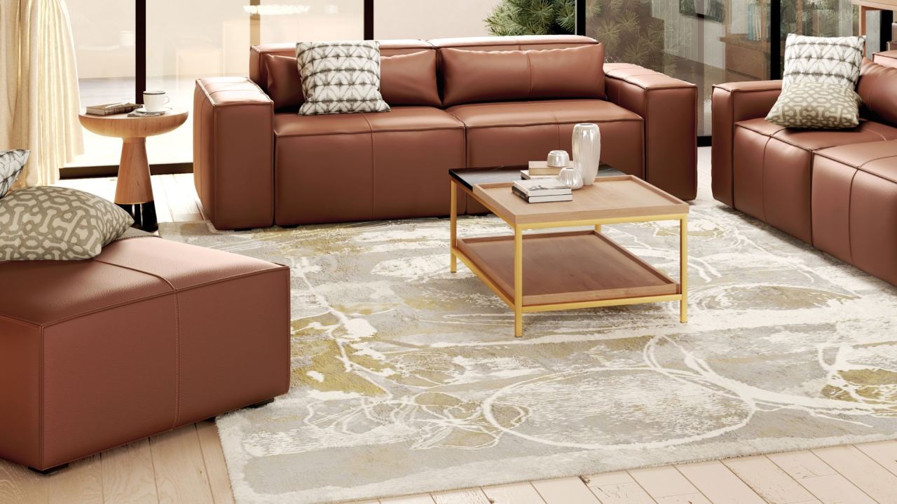Martha Ottoman Leather