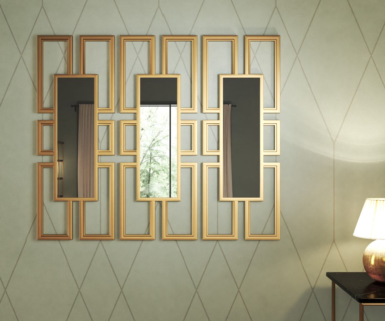Nero Mirror, in a room